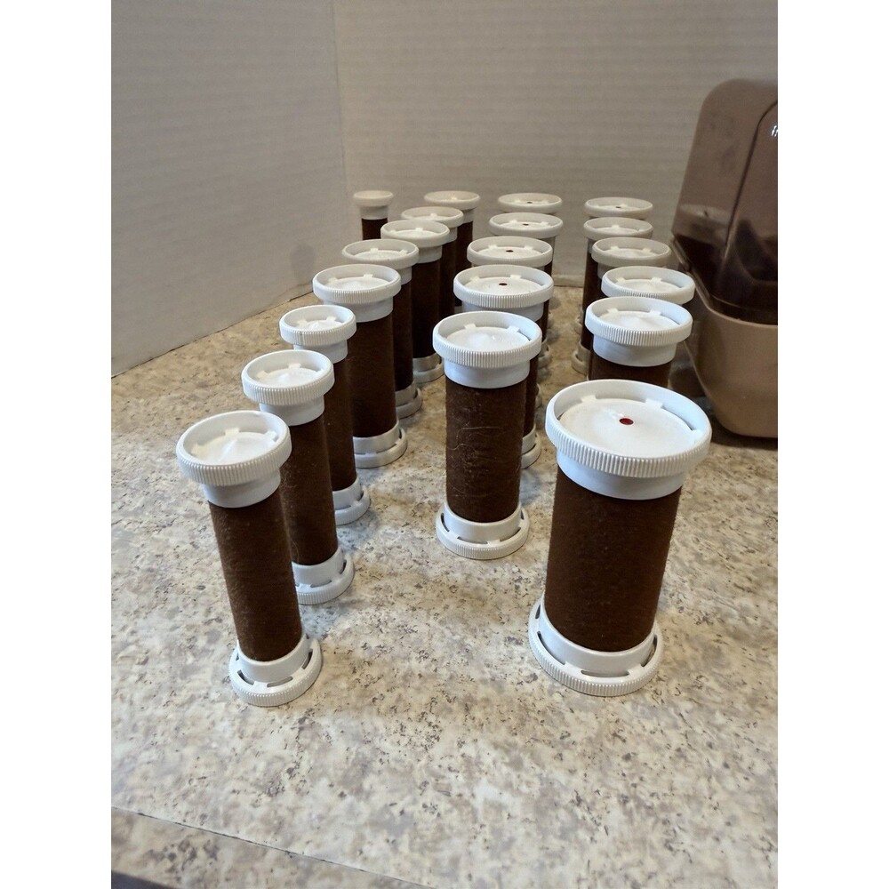 CLAIROL Custom CareSetter 20 VELVET HOT ROLLERS CURLER CLIPS gentle to your hair - Picture 4 of 8